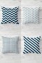 Zigzag Striped Geometric Concealed Zippered Throw Pillow Cover Seat Pillow Cover Set(4pcs)
