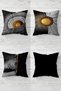 Galaxy Space Patterned 4-Piece Throw Pillow Cover Set - Hidden Zipper