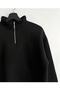 Black Half Zipper Sweatshirt - 2