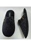 Non-Slip Soft Folding Black House Slippers with Felted Soles on the Sole - 2