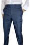 Men's Blue Classic Fabric Trousers - 2