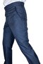 Men's Blue Classic Fabric Trousers - 4