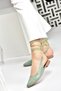 Green Women's Ballerina Ballerina with Ankle Strap M726890209 - 2