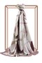 Women's Luxury Medina Silk Shawl Cream Dried Rose - 2