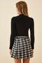 Women's Black Ribbed Half Turtleneck Camisole Crop Blouse - 4
