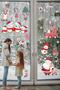 Cute Birds Santa Claus Stars And Christmas Ornaments Sticker Set