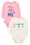 2-Piece 100% Cotton Organic Printed Snap Fastener Baby Bodysuit