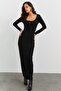 Women's Black Camisole Maxi Dress EY1513 - 5
