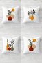 Scandinavian Style Bohemian Vase Leaf Hidden Zippered Throw Pillow Cover Sofa Pillow Case Set(4pcs)