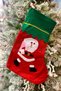 Santa Claus Christmas Stocking 25x35 Cm Red Green Colored New Year Pine Tree Vine Hanging Decor Ornament - 2