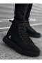 Men's Black High Thick Sole Casual Boots Durable Leather Does Not Cause Sweat Proof Postal Shoes - 2