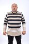 Men's Large Size T-Shirt Striped 22145-548