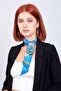 Silk Twilly Scarf| Blue Van Gogh Almond Flower| Nomads Felt - 2