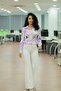 Solid Color Wide Leg Women's Trousers - 2