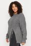 Anthracite Cross Lace Detailed Knitwear Sweater Tbbaw23An00052 - 2