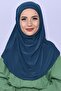 Boneli Hijab العملي باللون الأزرق البترولي