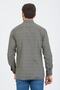 Men's Khaki Checkered Long Sleeve Pocket Collar Buttoned Men's Shirt - 3