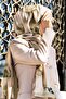 Women's Luxury Medina Silk Shawl Beige Khaki