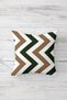Geometric Zigzag And Plain Case Green Concealed Zippered Throw Pillow Cover Seat Pillow Cover Set(4pcs) - 2