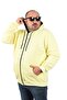 Large Size Unisex Hooded 3ip Sweat 11701 Yellow - 2