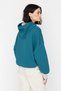 Petrol Thick Fleece Inside Knitwear Band Detailed Hooded Knitted Sweatshirt TWOAW22SW1806 - 5