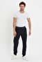 بنطال رجالي أسود مرن فضفاض من Jogger Basic Chino - 4