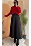 Black Scuba Crepe Fabric Mevlana Skirt