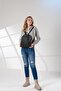 Women's Black Backpack with Adjustable Strap and Compartment - 2