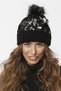 Fur Pompom Knitwear Knitted Beanie with Sequin Sequin Accessories Women's Winter Braided Colored Hat