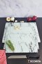 Set of 3 White Marble Look| Glass Cutting Board - Glass Cutting Table - 3