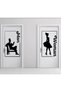Toilet-Wc Door Gender Separator Sticker Adhesive Man-Women Female-Male Foil Label Arma Coating
