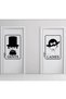 Toilet-Wc Door Gender Separator Sticker Adhesive Man-Women Female-Male Foil Label Arma Covering