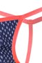 Neon Elastic Leaf Patterned Navy Blue Men's Thong - 3