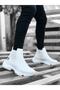 Ba0444 Laceless Comfortable High Sole White Men's Sports Half Ankle Boots - 4