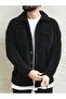 Plush Jacket Unisex Regular Fit Buttoned Jacket