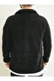 Plush Jacket Unisex Regular Fit Buttoned Jacket - 2
