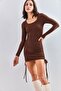Women's Brown Side-Tie Camisole Dress 40101003 - 6