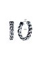 Knit Design Ring Snap Boutique 316l Steel Men's Earrings - 3
