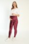 Plum Velvet Maternity Leggings