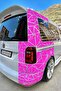 Pink Cut Camouflage Car Covering Foil 1 Square Meter (Glossy Foil Model) - 6