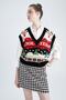 New Year's Themed V-Neck Sweater - 5