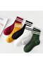 Unisex Colorful 6-Piece Striped Tennis Socks