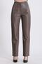 Beige Regular Leather Pants - 3