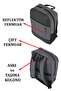 Reflective Zipper USB Device Imported Backpack 14''-15.6'' Inch Laptop Compartment Side Pocket - 4