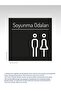 Locker / Booth Door Warning Directional Sign Set of 3 - Black - 2