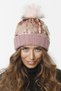 Fur Pompom Knitwear Knitted Beanie with Sequin Sequin Accessories Women's Winter Braided Colored Hat