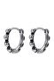Skull Design Hoop Gothic Thin Design 316l Steel Men's Earrings