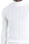 Ecru Comfort Fit Ribbed Turtleneck Wool Wool Sweater - 5