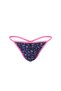 Neon Elastic Patterned Navy Blue Men's Thong