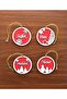8cm Christmas Tree Ornament with Health, Money, Happiness and Peace Written - 2